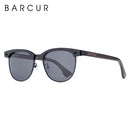 BARCUR Cat Eye Holz Sonnenbrille polarisiert Edelstahlrahmen Holz Sonnenbrille für Damen und Herren Oculos de Sol lunette de soleil femme