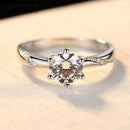 Luxury Pure 100% 925 Sterling Silver Ring Fashion Zircon Engagement Band Jewelry Anniversary Gift For Women Girl