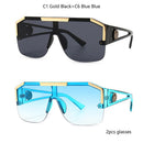 2021 New Fashion Oversized Square Sunglasses Men Retro Gradient Trendy Driving Brand Design Sun Glasses Wholesale Dropship UV400