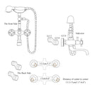 ULGKSD Antique Bronze Bathtub Shower Faucet W/ Brass Spray Wall Mount Hot and Cold Water Mixer Tap Para Bath Shower
