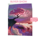 HUACAN Vollquadratische 5D DIY Diamantmalerei Sakura-Baum Vulkan Diamant Stickerei Landschaft Kreuzstich Strass Mosaik