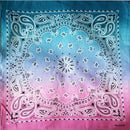 New Fashion Hip Hop 100% Cotton Bandana Square Scarf handkerchief Gradient Paisley print For Women Men Unisex headband 55*55cm