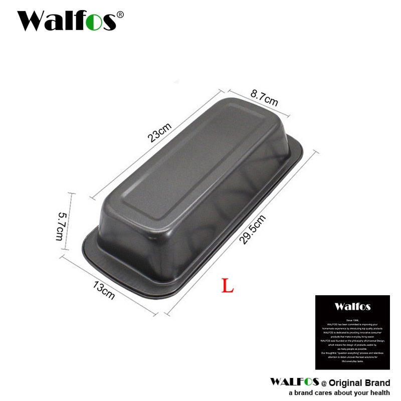 WALFOS 1pc Loaf Pan Rectangle Toast Bread Mold Cake Mold Carbon Steel Loaf Pastry Baking Bakeware DIY Non Stick Pan Baking