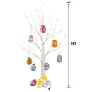 60cm Birke LED Lichterkette Osterdekorationen für Zuhause Ostern künstlicher Baum Hochzeitsdeko Lichter frohe Ostern Haus Heimleuchte Geschenk