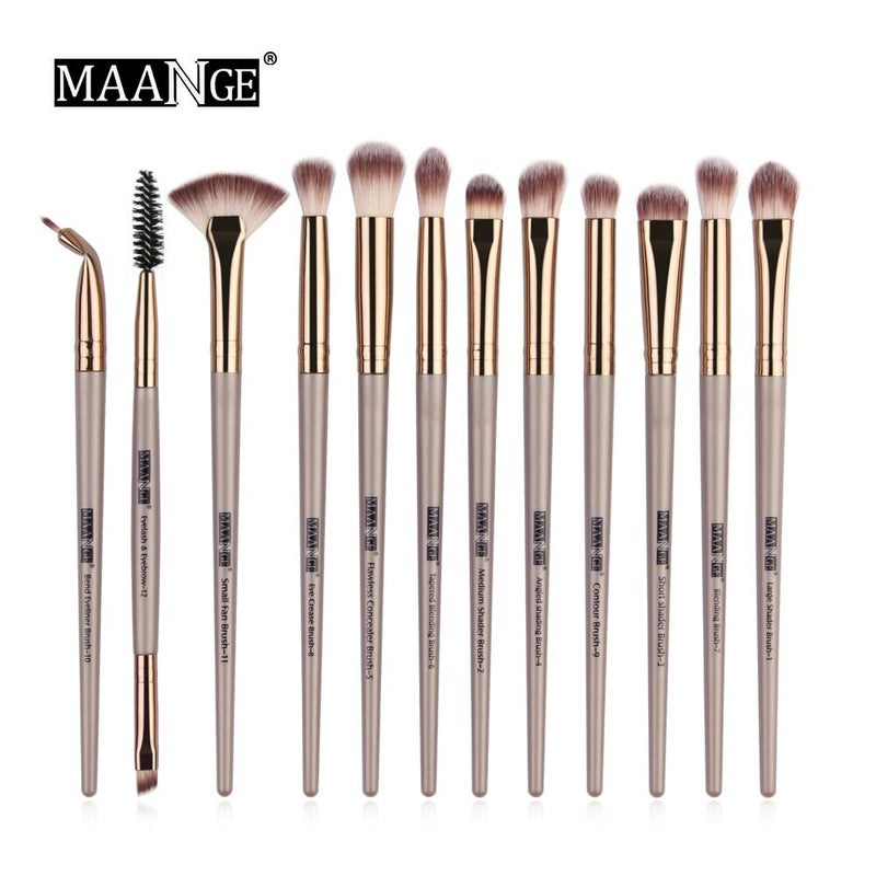 MAANGE Pro 12/20pcs Makeup Brushes Set with Bag Powder EyeShadow Blending Eyeliner Eyelash Lip Portable Brush Set For Make up