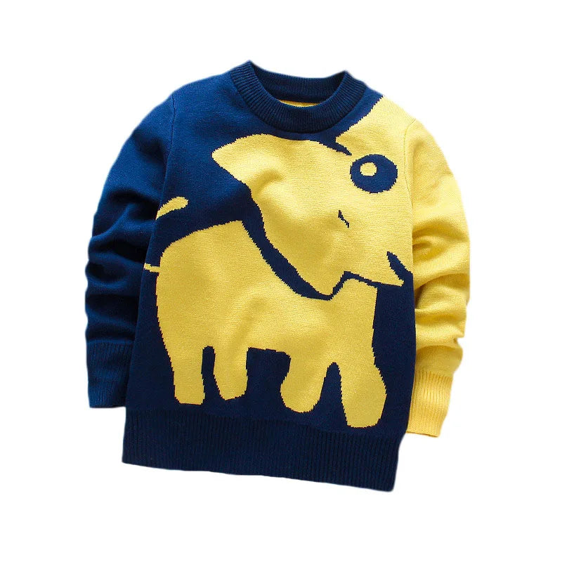 Winter Baby Boy Clothes Knitted Sweaters Fashion Children's Clothing  3 -8 Years Long Sleeve Kids Knit Girls Pullover Sweaters