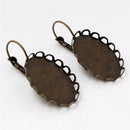 13x18mm 18x25mm 10pcs 7 Colors plated French Lever Back Earrings Blank/Base,Fit 13x18/18x25mm Oval glass cabochons