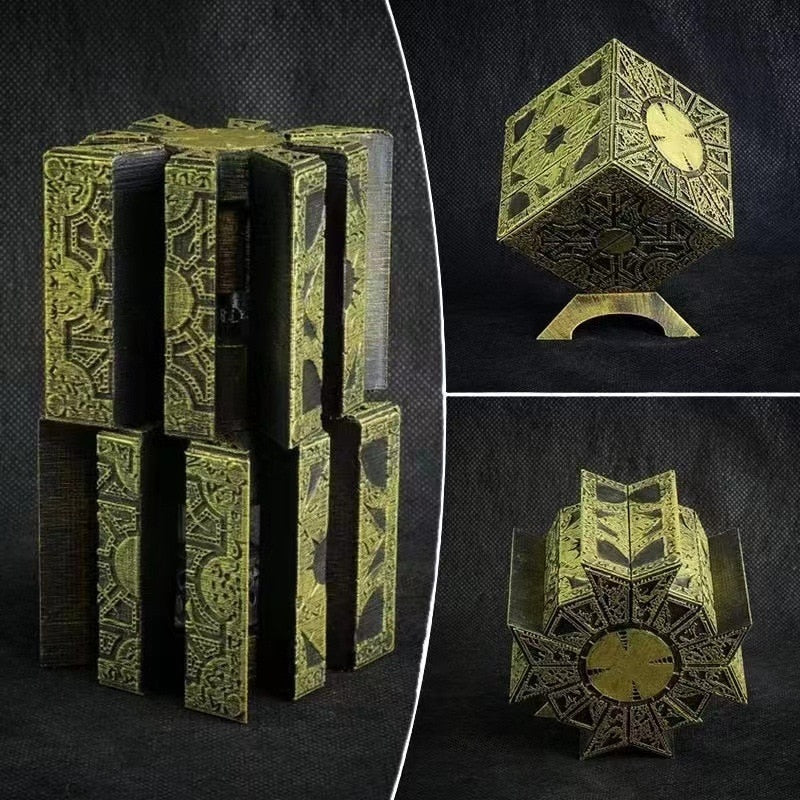 1:1 Hellraiser Cube Puzzle Box Moveable Lament Terror Film Serie Puzzle Box Cube Fully Functional Pinhead Prop Model Figure Toy