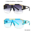 2021 New Fashion Oversized Square Sunglasses Men Retro Gradient Trendy Driving Brand Design Sun Glasses Wholesale Dropship UV400