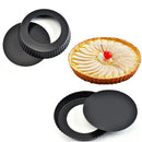 Non-Stick Tart Quiche Flan Pan Molds Pastry Cake Pizza Removable Loose Bottom Round Bread Cream Fondant Dessert Bakeware Tools