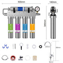 0,01 μm Edelstahl Ultrafiltrations-Unter-Spülbecken-Wasserfiltersystem, reduziert 99,99 % Chlor, schlechten Geschmack und Geruch