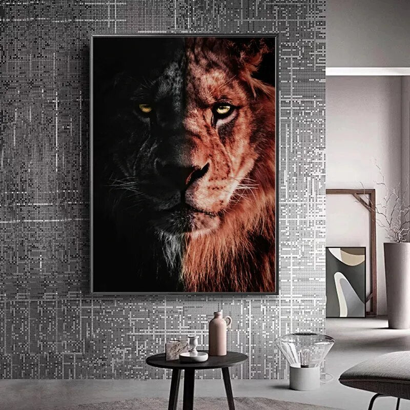 Animal Art Wild Lions Canvas Painting on The Wall Art Posters Prints Wall Pictures for Living Room Bedroom Home Cuadros Decor