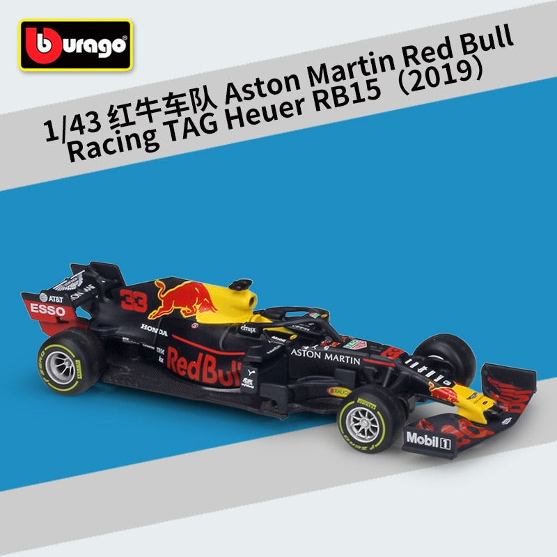 Bburago 1:43 2019 RB15 RB14 RB13 RB12 RB9 #33 #3 #1 F1 wyścigi formuła samochód statyczna symulacja Diecast Model samochodu stop