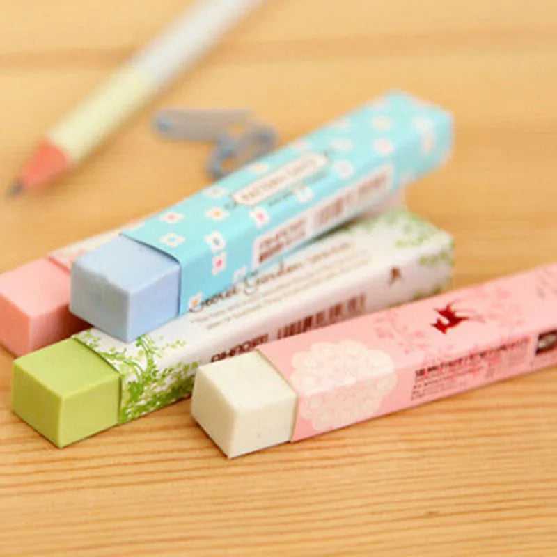 1 Pcs Kawaii Eraser Candy Color Rubber Eraser Cartoon Cube Eraser Student Writing Drawing Stationery