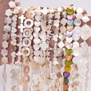 Natürliche Muschelperlen, Perlmutt, Liebe, Stern, Oval, Rund, Flach, lose Abstandshalterperlen für die Schmuckherstellung, DIY Charm Armband Halskette