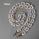 Neue Mode Damentasche Accessoire Metallteile Weiße Perle Acrylharzkette Luxuriöser Riemen Damen Schulter Süße Clutchketten