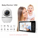 Neues 5-Zoll Video Babyphone mit Kamera und Audio, 4-fach Zoom, 22 Std. Akku, 300m Reichweite, 2-Wege-Audio, Temperatursensor, Schlaflied
