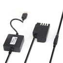 DMW-BLF19E Dummy Battery DMW DCC12 Coupler + Accumulators  USB Adapter for Panasonic Lumix Dmc-DMC-GH3 DMC-GH4 GH5 GH4 GH5s G9