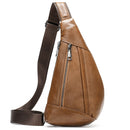 WESTAL Men's Shoulder Bag Men's Genuine Leather Chest Pack Man Sling Messenger Bags Belt Small Crossbody Bags Side Bags for Men