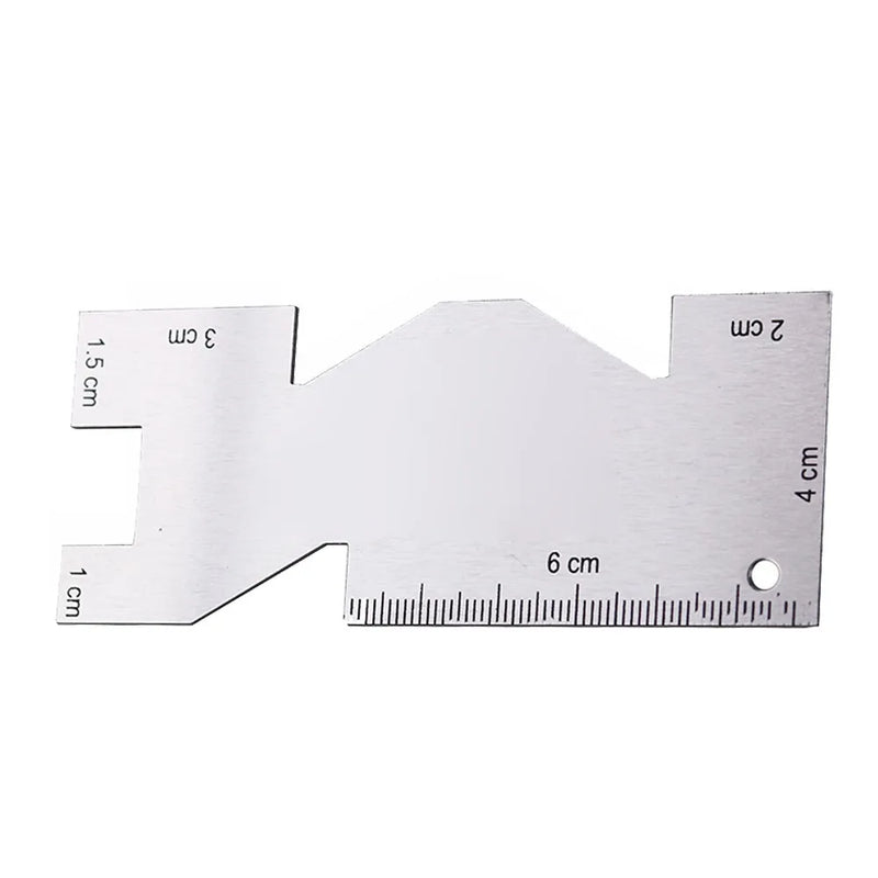 INNE 1Pcs Metal Sewing Measuring Gauge Stainless Patchwork Precision Ruler Tool Tailor Craft Cut Apparel Supplies Accessories