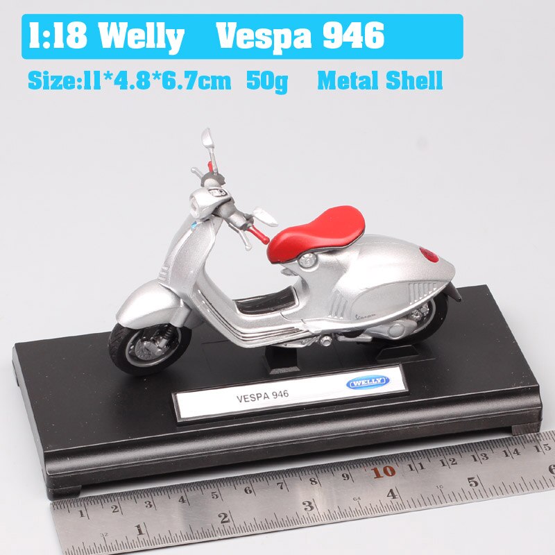 1:18 scale Piaggio Vespa Scooter 98 PK 125 GTR P150X 300 MP5 Primavera GTS motorcycle moto bike diecast vehicles toys model kids