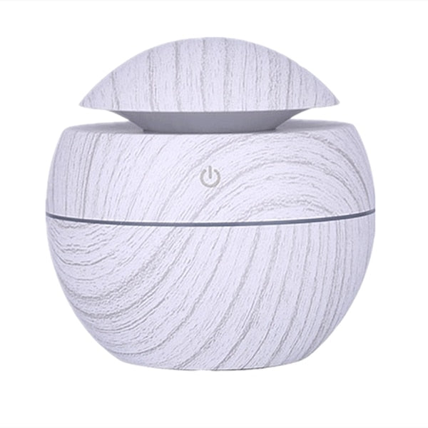 Mini Air Humidifier Ultrasonic USB Aroma Diffuser Wood Grain LED Night Light Electric Essential Oil Diffuser Aromatherapy Home