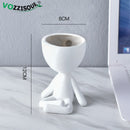 HOT Tree Man Flower Pot Planters for Plants Nordic Plant Pot Wall Modern Pot Plant Wall Pots Wall Flowerpot Cute White Planter