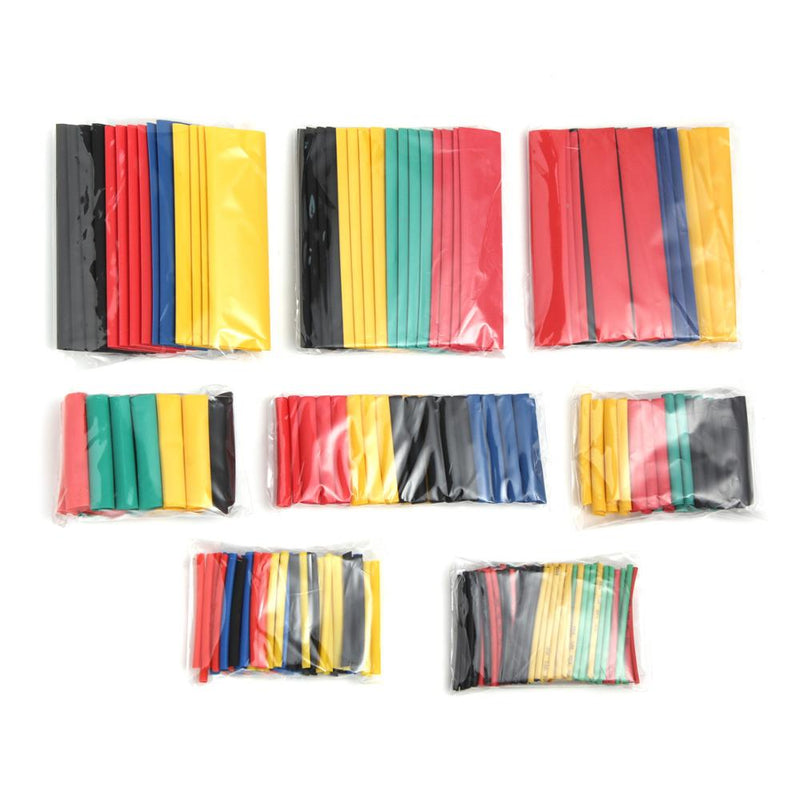 164pcs 328pcs 2:1  Heat Shrink Tube Kit Shrinking Assorted Polyolefin Insulation Sleeving Wire Cable 8 Sizes