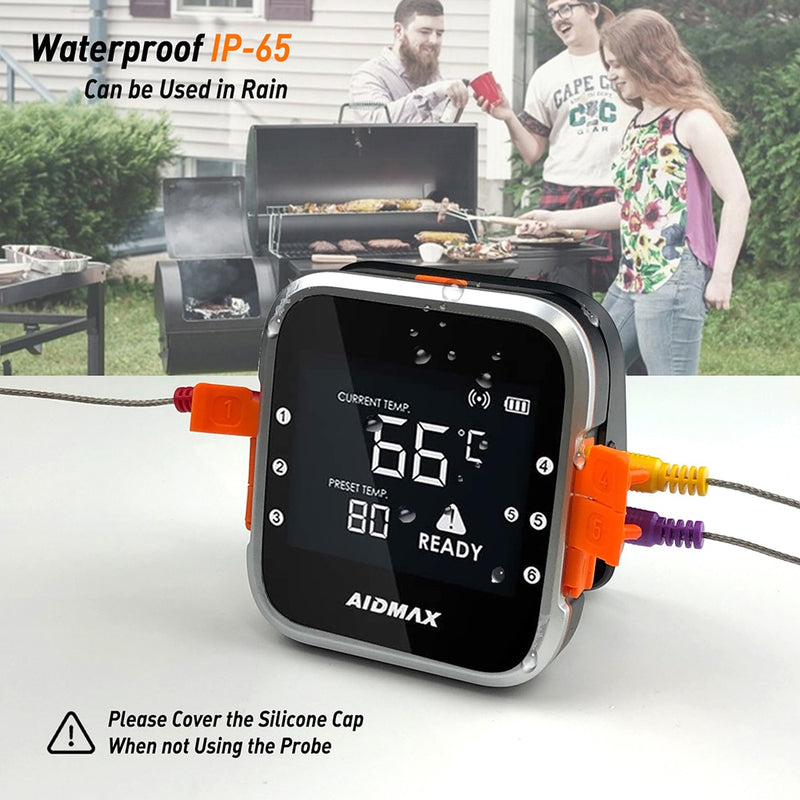 AidMax WR01 Digital Wireless BBQ Meat Thermometer Grill Oven Thermomet With Stainless Steel Probe Cooking Kitchen Thermometer