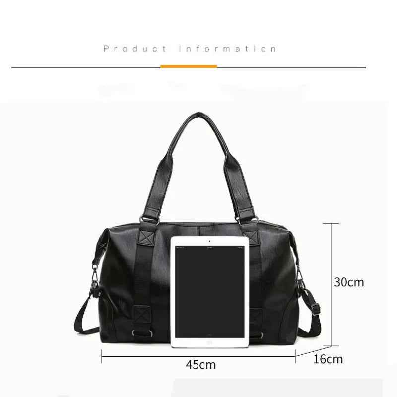 Fashion men Travel Bag Luggage Bag Large Capacity Leather Portable Business handbag crossbody Casual Men's Bag shoulder Trip Bag