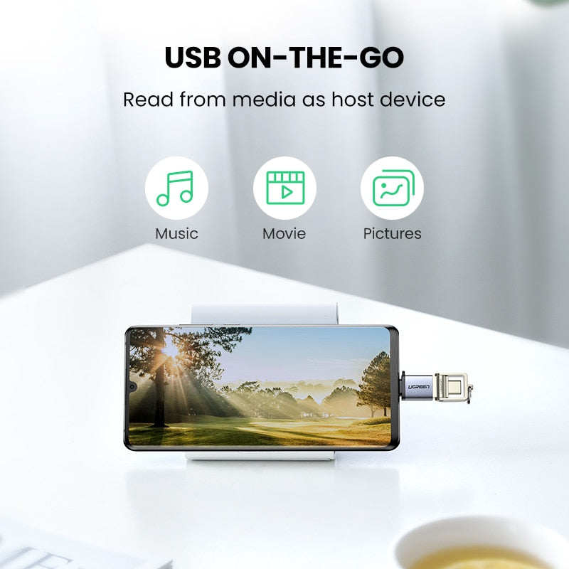 UGREEN USB C Adapter Type C to USB 3.0 Adapter Thunderbolt 3 Type-C Adapter OTG Cable For Macbook pro Air Samsung S10 S9 USB OTG