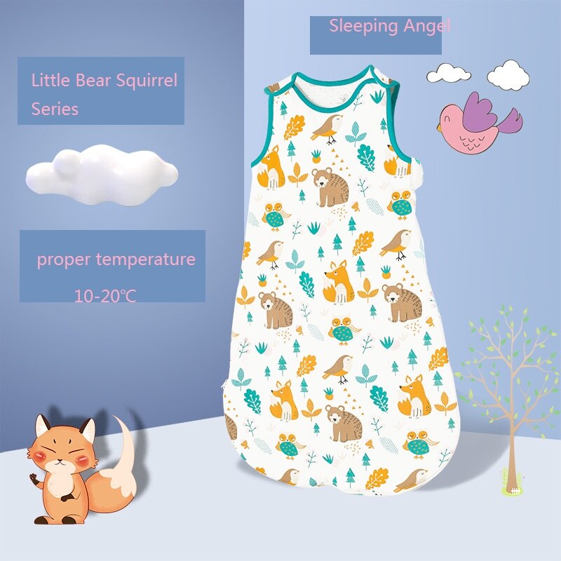 HappyFlute 10-20℃ 3Size Cotton Fabric Unisex Swaddling Vest Children&