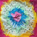 New Fashion Hip Hop 100% Cotton Bandana Square Scarf handkerchief Gradient Paisley print For Women Men Unisex headband 55*55cm