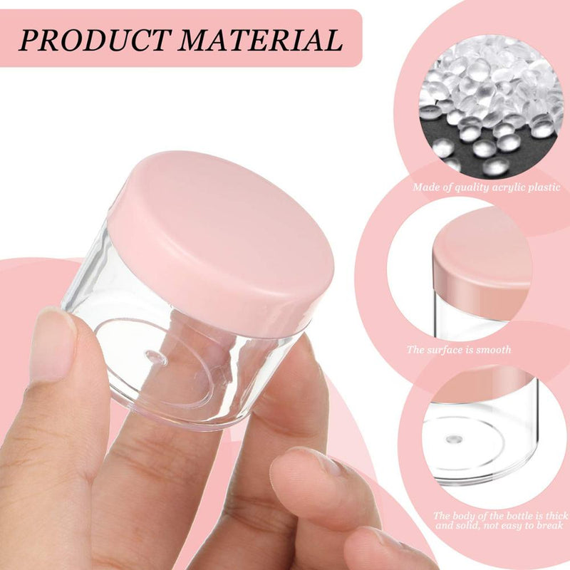 20Pcs 20ml Acrylic Round Clear Jars with Lids for Lip Balms Creams  DIY Make Up Cosmetics Samples lip gloss Containers Set