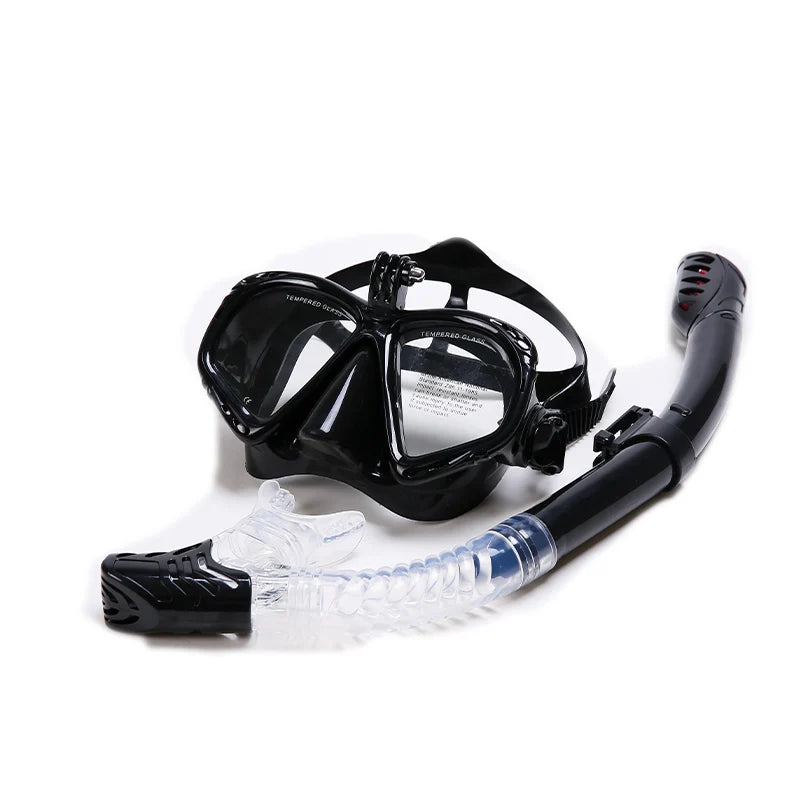 Fashion snorkeling mask snorkel set diving mask  swimming goggles snorkel is suitable for GoPro underwater sports camera