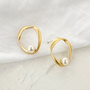 AENSOA Fashion Statement-Ohrringe aus Metall 2022 Goldfarbene geometrische Ohrringe für Damen Hängende Ohrringe Einfacher Party-Schmuck