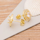 Fashion Women Geometric Stud Earrings Copper Cubic Zirconia Wedding Party Daily Wearable Charm Jewelry Hot Dropshipping Styles