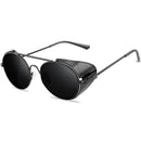 Retro Steampunk Sonnenbrille Herren Damen Designer Marke Rundes Metallgestell Punk Metallschilder Sonnenbrille Gafas de Sol