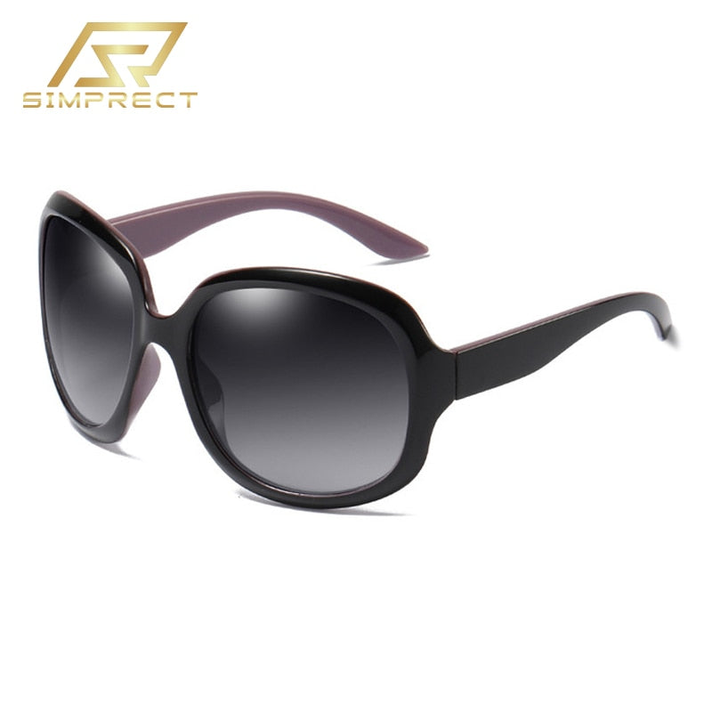 SIMPRECT Polarized Sunglasses Women 2023 UV Protection Oversized Square Sun Glasses Luxury Brand Quality UV400 Shades For Women