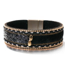 Amorcome Leopard Fashion Bracelets Woman Charm Multilayer Wide Wrap Leather Bracelets & Bangles Femme Party Jewelry Gift  2022
