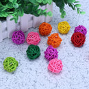 10/20pcs Rattan Balls Parrot Pet Bird Toy Bird Interactive Bite Chew Toys for Parakeet Budgie Cage Accessories Bird Playing Toys