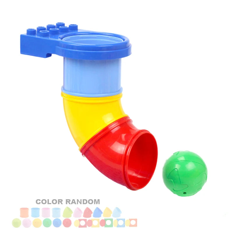 Big Building Blocks Playground Pipeline Parts Slide Ladder Swing  Compatible Bricks Sets Baby Assemble Education Montessori Toys