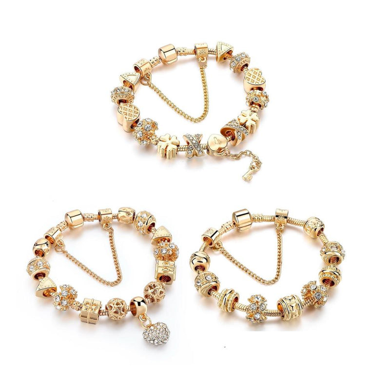 2020 Wholesale INS gold flower bead Bracelets&amp;Bangles For Women Pulseira Feminina Charm Crystal Jewelry Trendy Bracelet BT200303