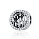 Mom Love Pendant BISAER 925 Sterling Silver Oxidized Maternal Love Mom Mother Beads Charms For Women Silver 925 Jewelry ECC1460