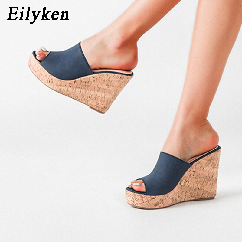 Eilyken 2023 New Summer Casual Cozy Platform Wedges Heels Slippers Ladies Fashion Open Toe Roman Women&