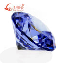 TZ005 Round shape cubic zirconia special color one-time forming multi tanzanites   cz loose stone
