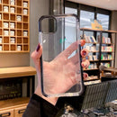 Shockproof Orange Phone Case For iPhone 11 13 12 14 Pro Max XR XS 7 8 Plus X Transparent Soft Candy Color Frame Back Cover Case