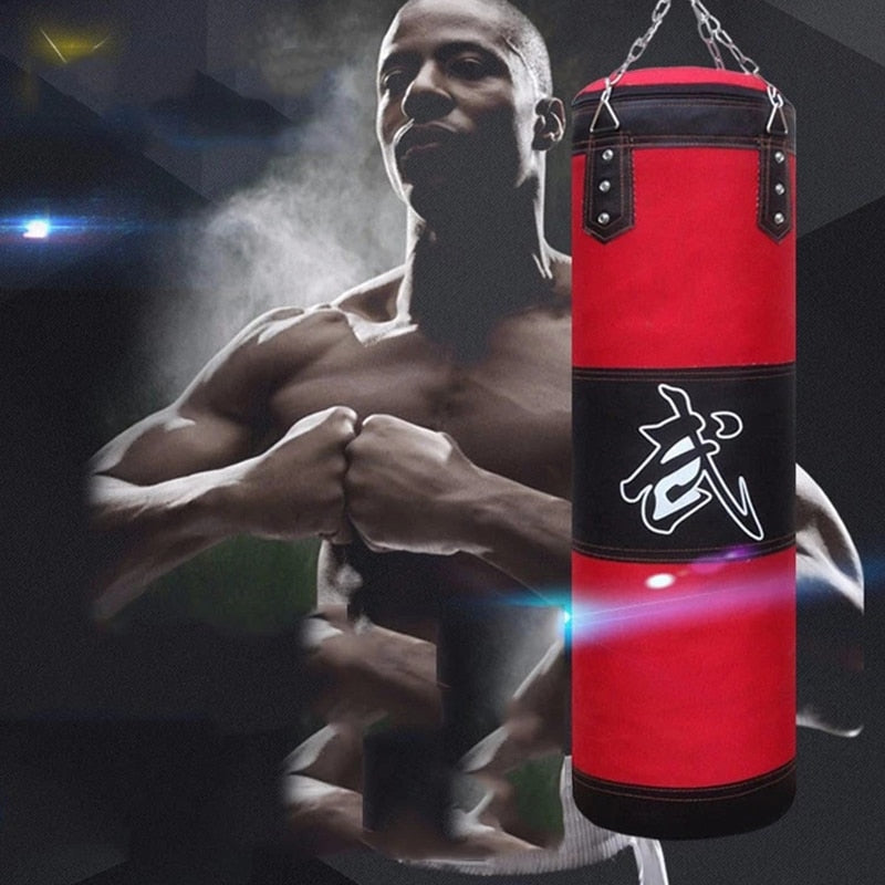 60cm 80cm 100cm 120cm Empty Boxing Punching Bag Hanging Kick Sandbag Boxing Training Fight Karate Sandbag with Glove Wrist Guard