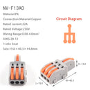 20PCS Quick Cable Splitter Push-in Wire Connector Universal Compact Conductor Wiring Terminal Block For ELECTRICAL Connection