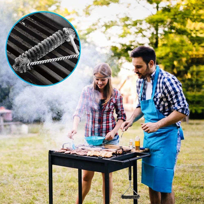 BBQ Grill Barbecue Kit Cleaning Brush Stainless Steel  Kitchen Tool Barbecue Gadgets Accessories for Outdoor and Kitchen